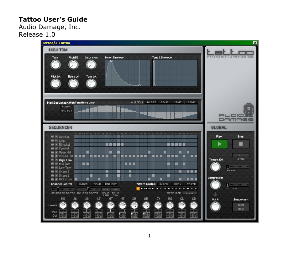 Audio Damage Tattoo User Manual | 34 pages
