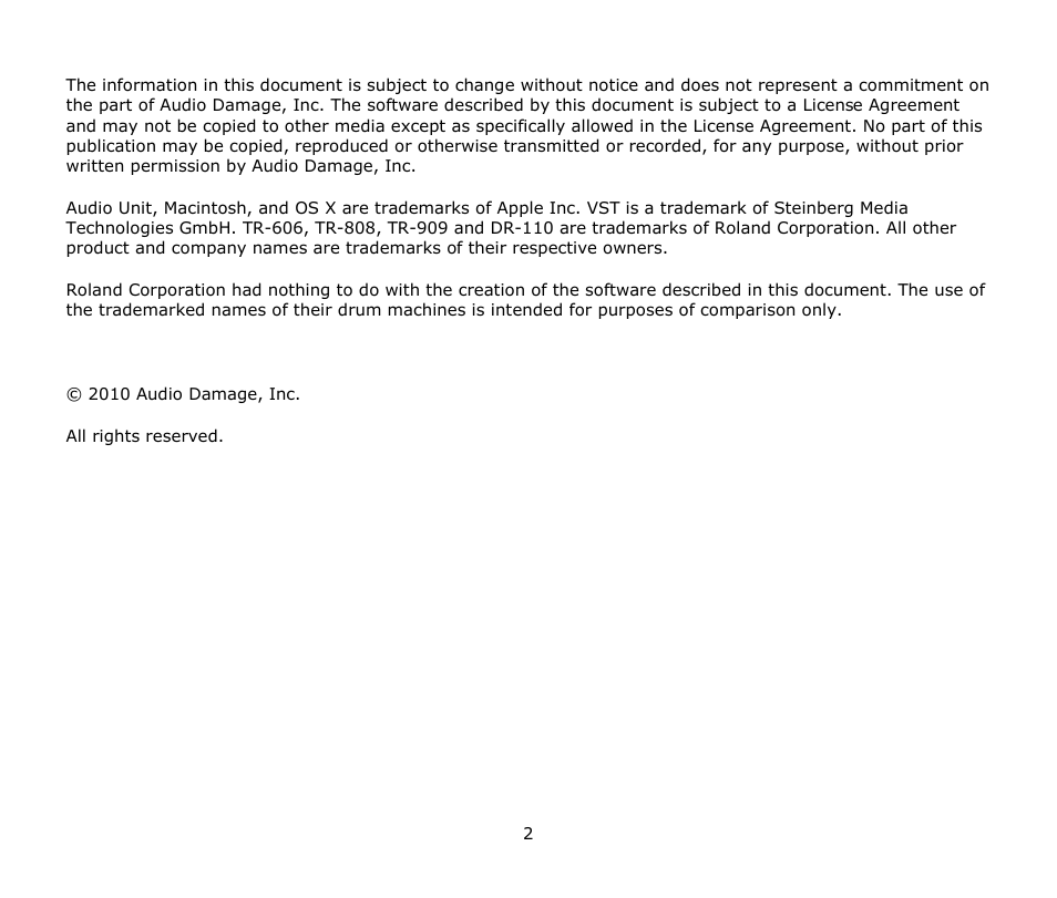 Audio Damage Tattoo User Manual | Page 2 / 34