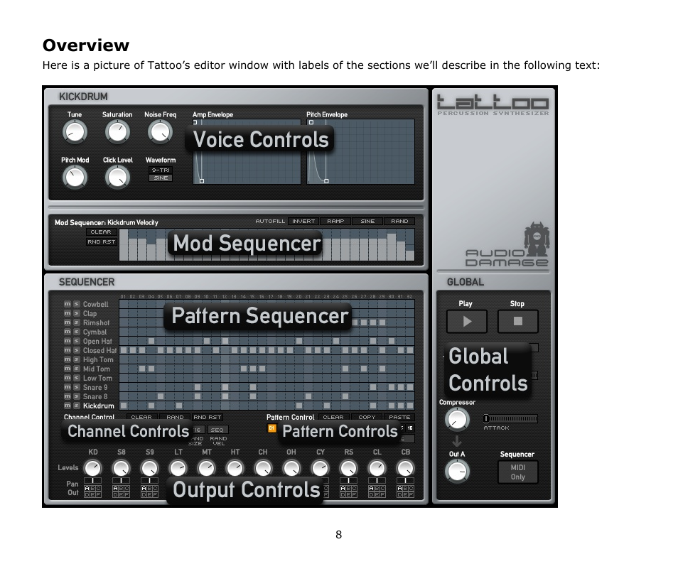 Overview | Audio Damage Tattoo User Manual | Page 8 / 34