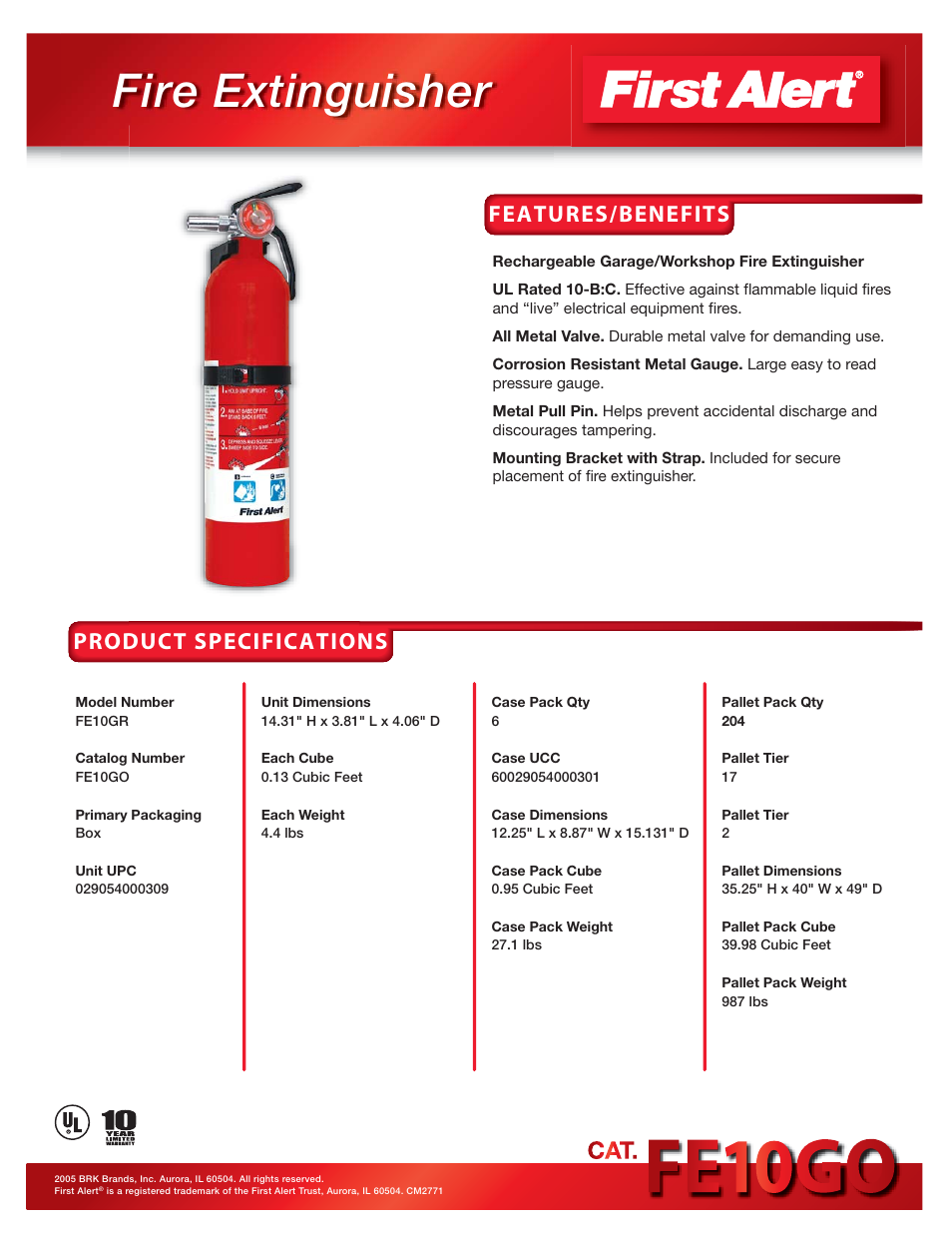 BRK electronic FE10GO User Manual | 1 page