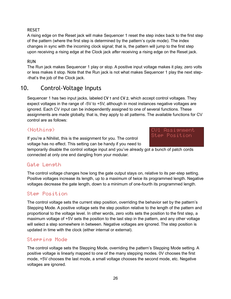 Control-voltage inputs | Audio Damage Sequencer 1 User Manual | Page 26 / 32