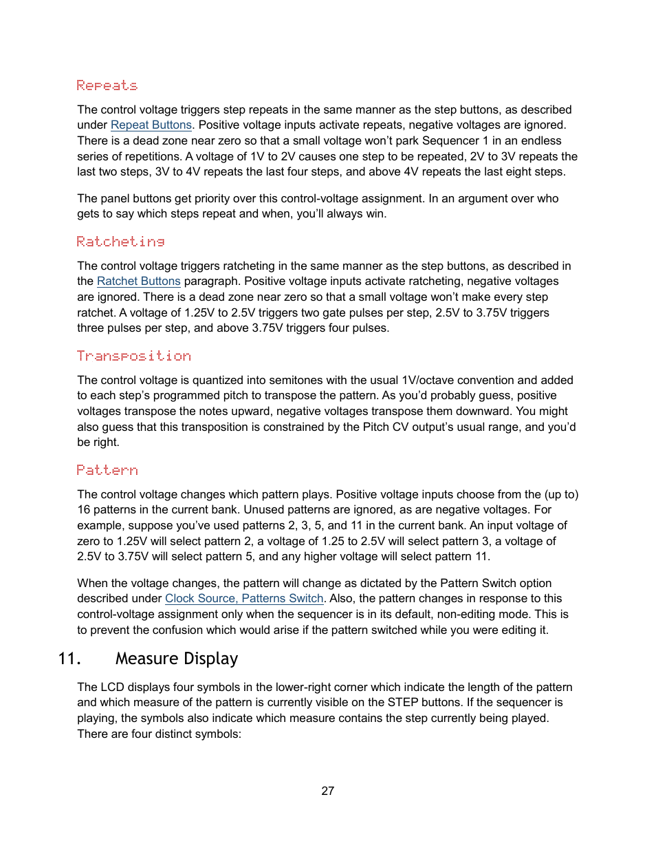 Measure display | Audio Damage Sequencer 1 User Manual | Page 27 / 32