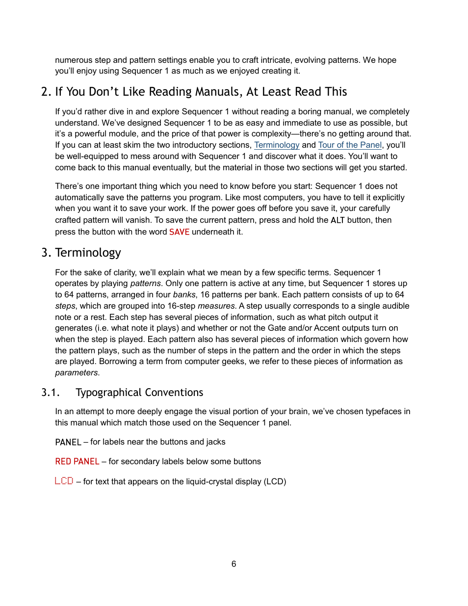 Terminology, Typographical conventions | Audio Damage Sequencer 1 User Manual | Page 6 / 32