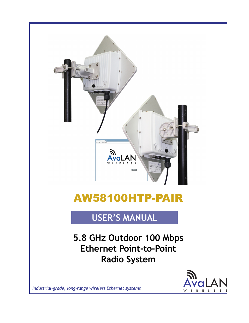 AvaLAN Wireless AW58100HTP-PAIR User Manual | 13 pages