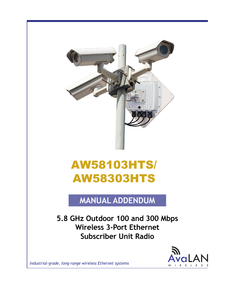 AvaLAN Wireless AW58103HTS User Manual | 16 pages
