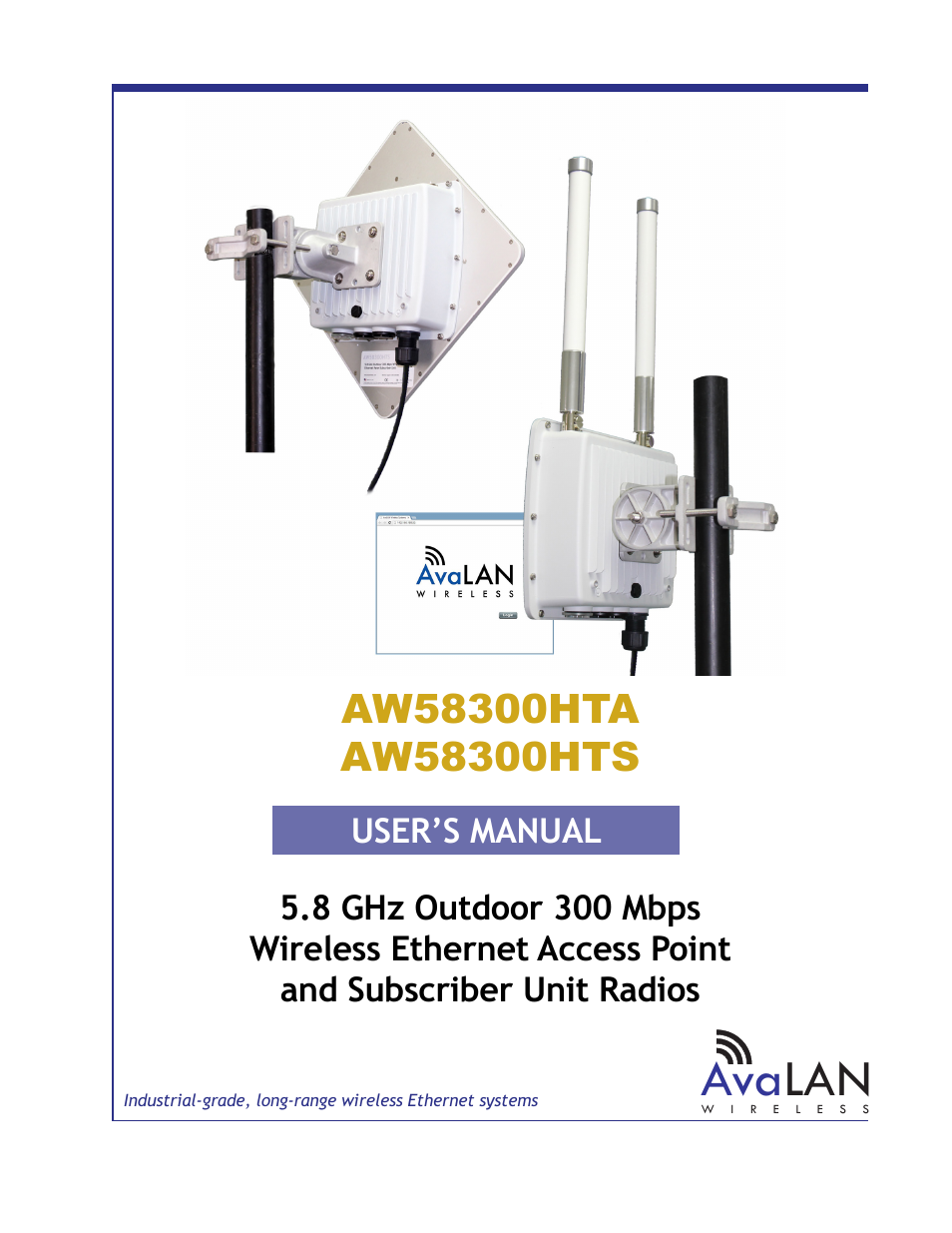 AvaLAN Wireless AW58300HTS User Manual | 13 pages