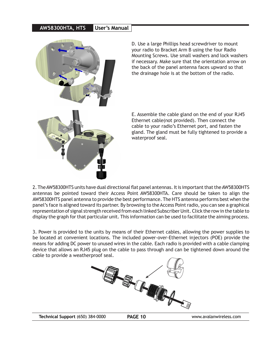 AvaLAN Wireless AW58300HTS User Manual | Page 10 / 13