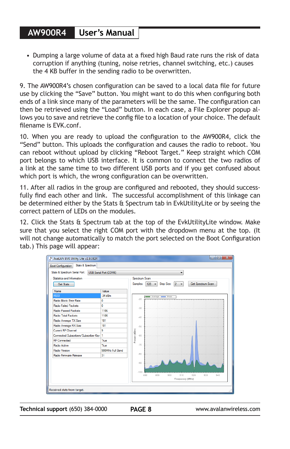 Aw900r4 user’s manual | AvaLAN Wireless AW900R4 User Manual | Page 8 / 12