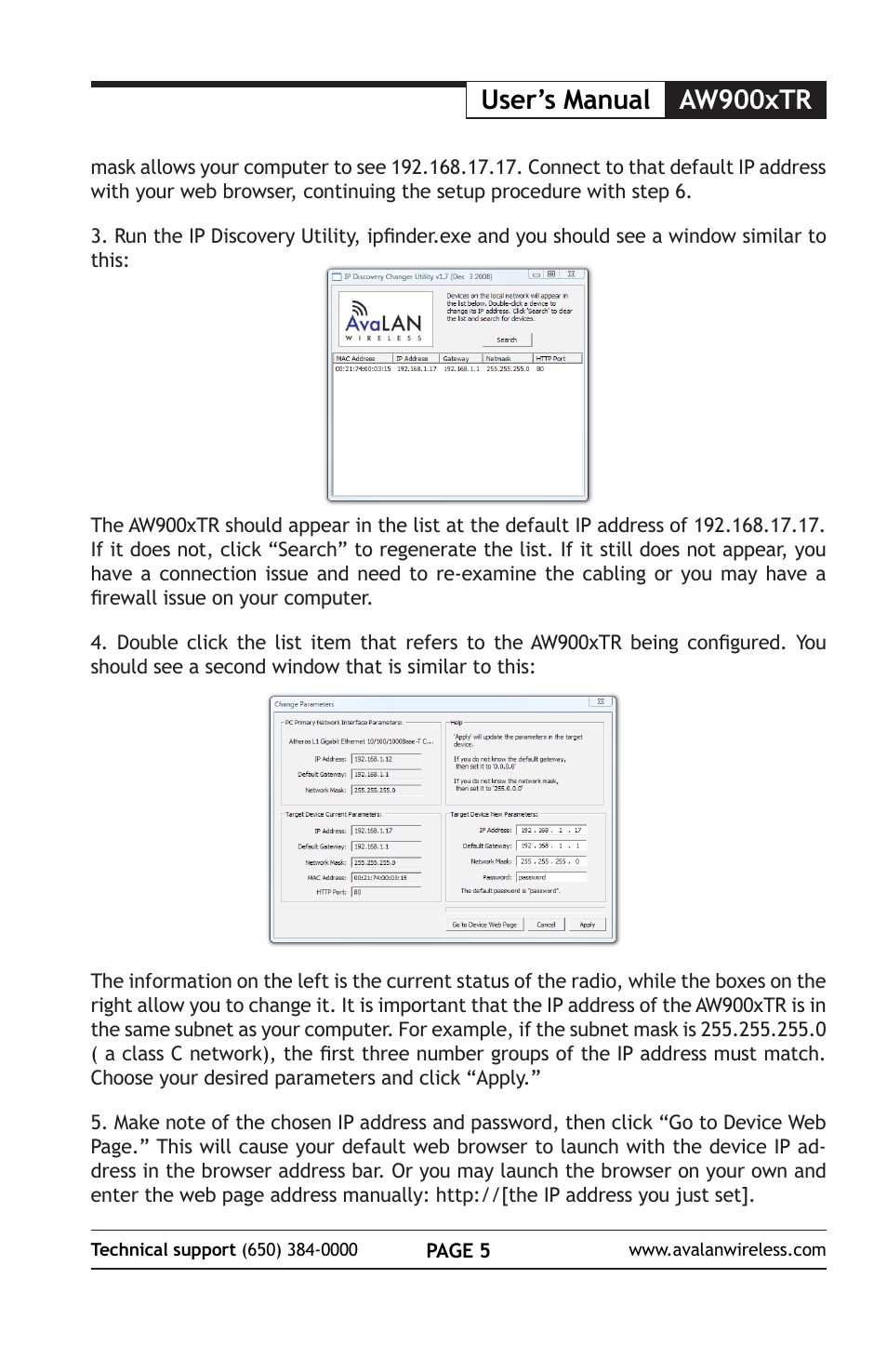 User’s manual aw900xtr | AvaLAN Wireless AW900S-PAIR User Manual | Page 10 / 13