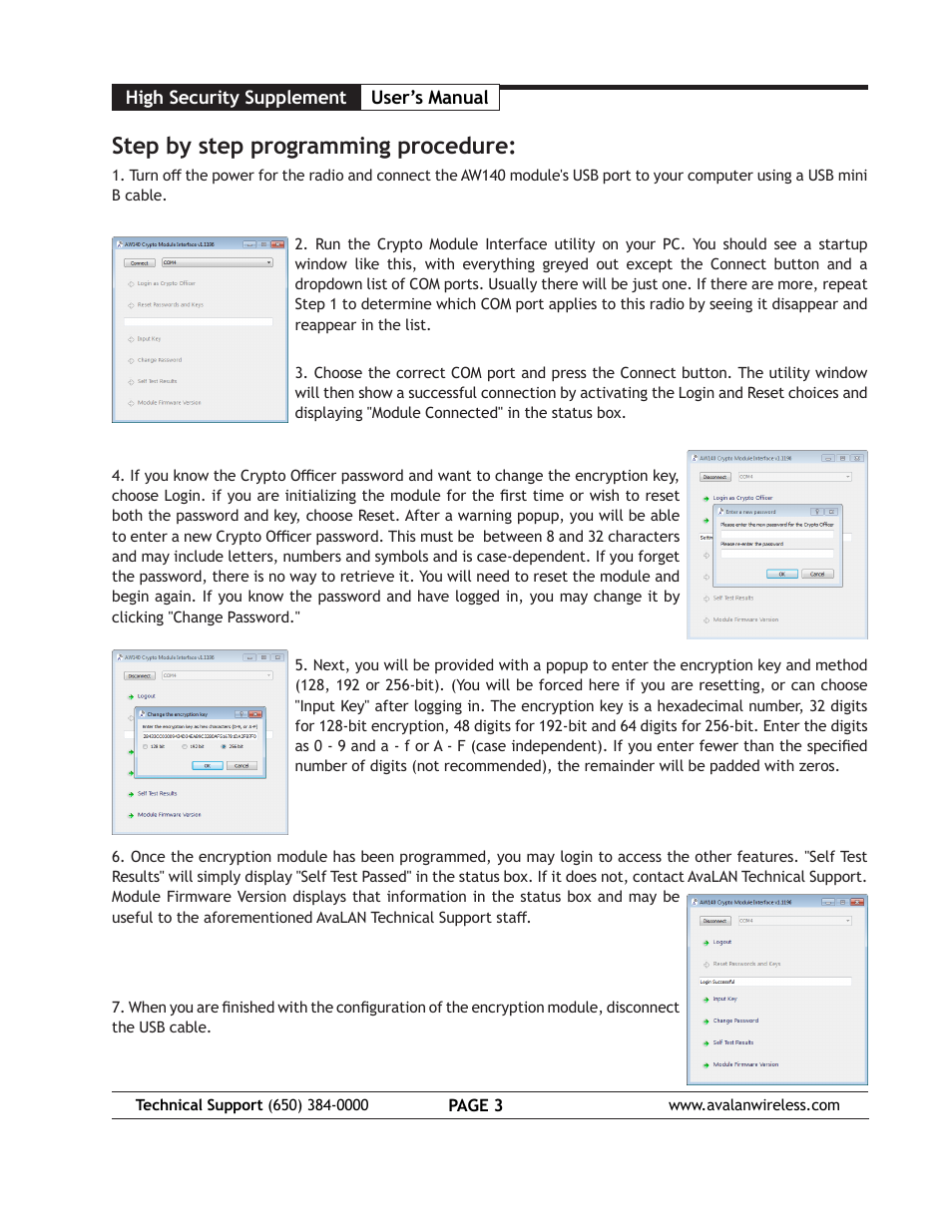 Step by step programming procedure | AvaLAN Wireless AW900FS User Manual | Page 3 / 21
