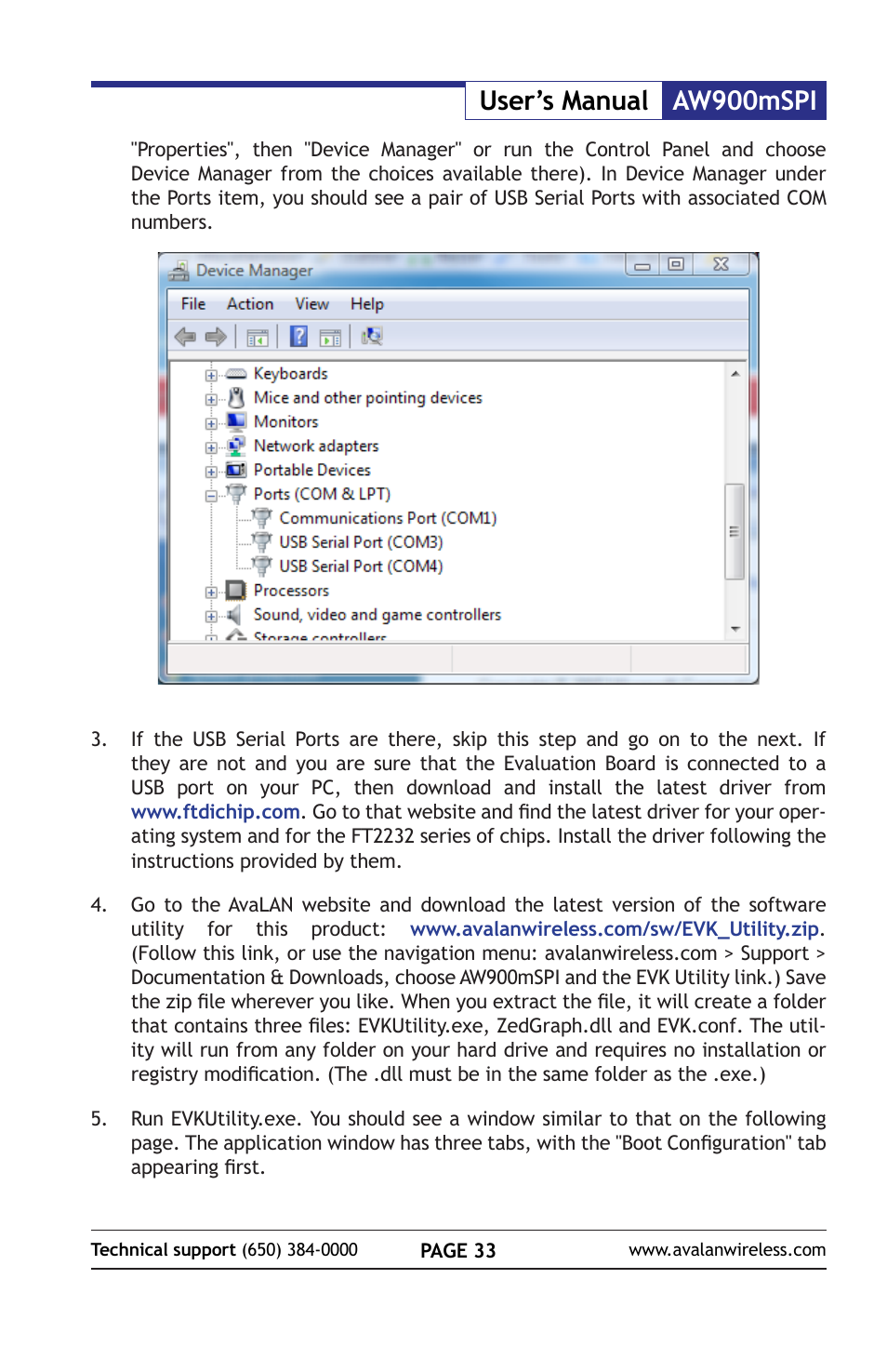 Aw900mspi user’s manual | AvaLAN Wireless AW900mSPI-10 User Manual | Page 33 / 40