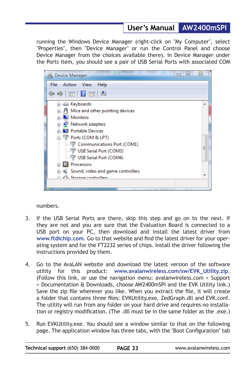 Aw2400mspi user’s manual | AvaLAN Wireless AW2400mSPI-10 User Manual | Page 33 / 40