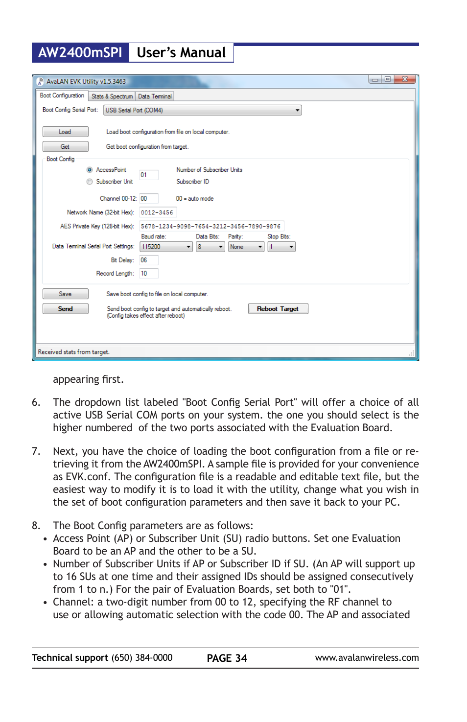 Aw2400mspi user’s manual | AvaLAN Wireless AW2400mSPI-10 User Manual | Page 34 / 40