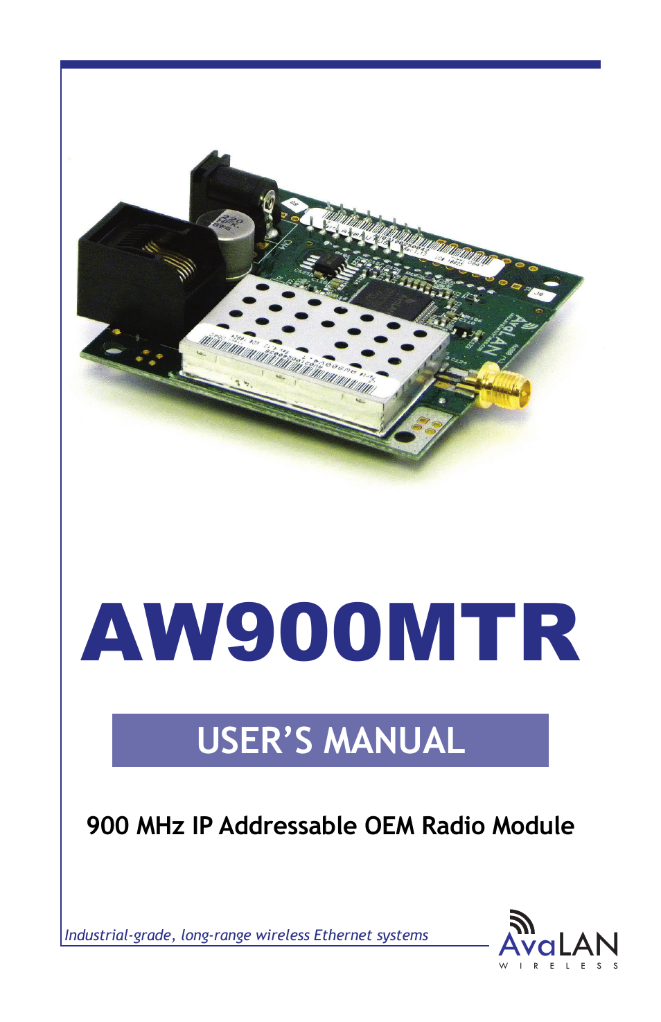 AvaLAN Wireless AW900mTR-10 User Manual | 8 pages