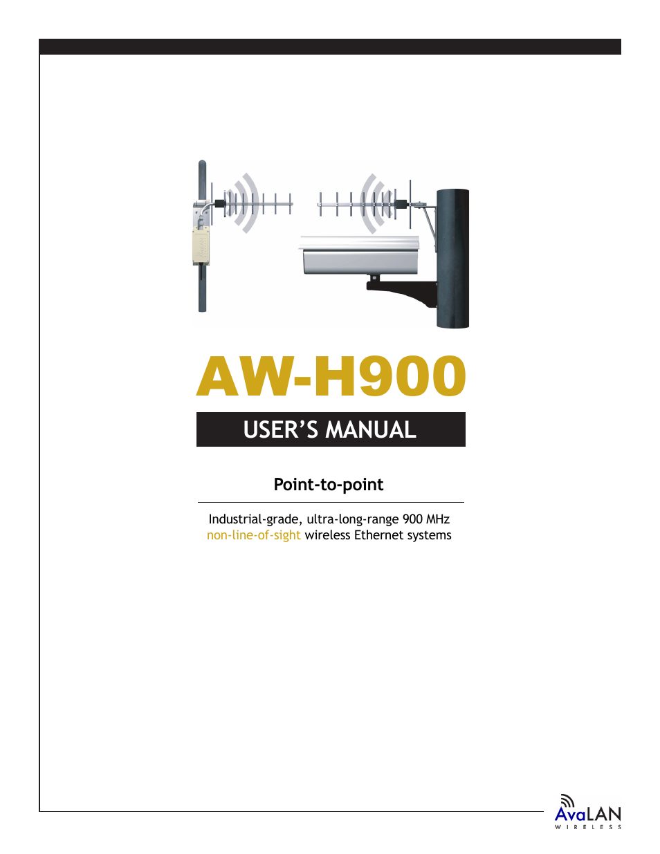 AvaLAN Wireless AW-H900 User Manual | 8 pages