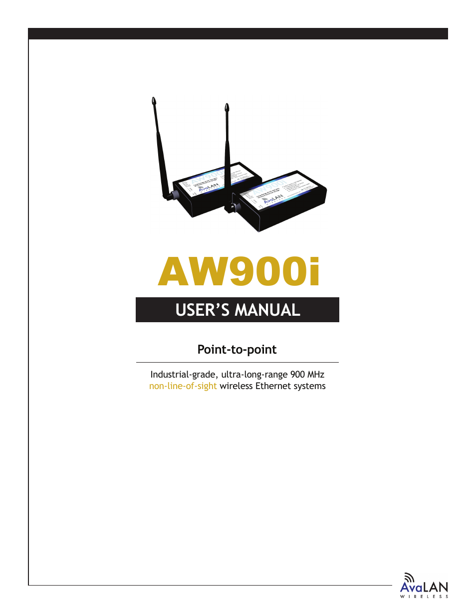 AvaLAN Wireless AW-900i User Manual | 8 pages