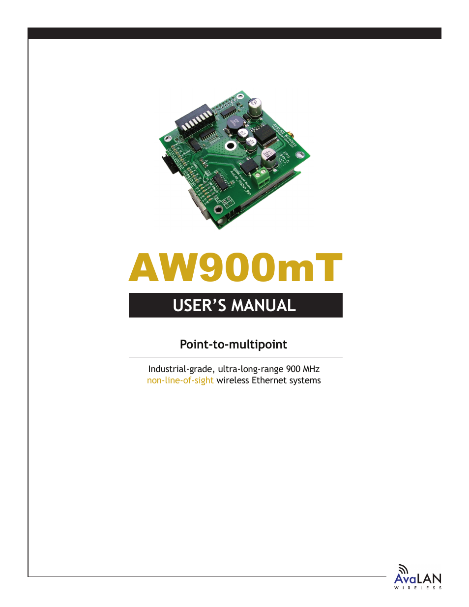 AvaLAN Wireless AW-900mT User Manual | 8 pages