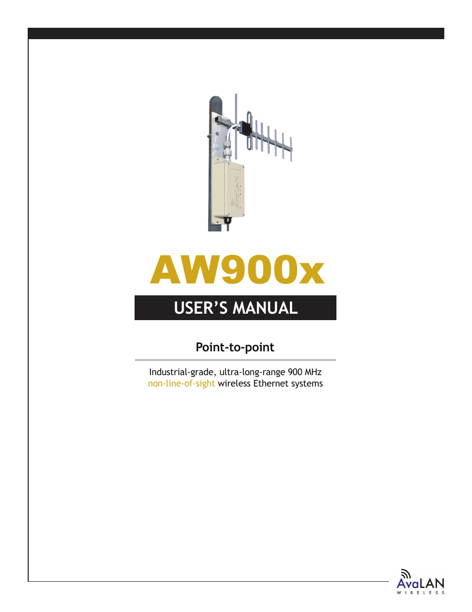 AvaLAN Wireless AW-900x User Manual | 8 pages