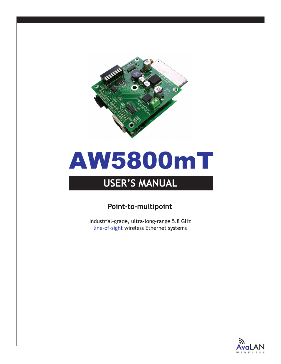 AvaLAN Wireless AW-5800mT User Manual | 8 pages
