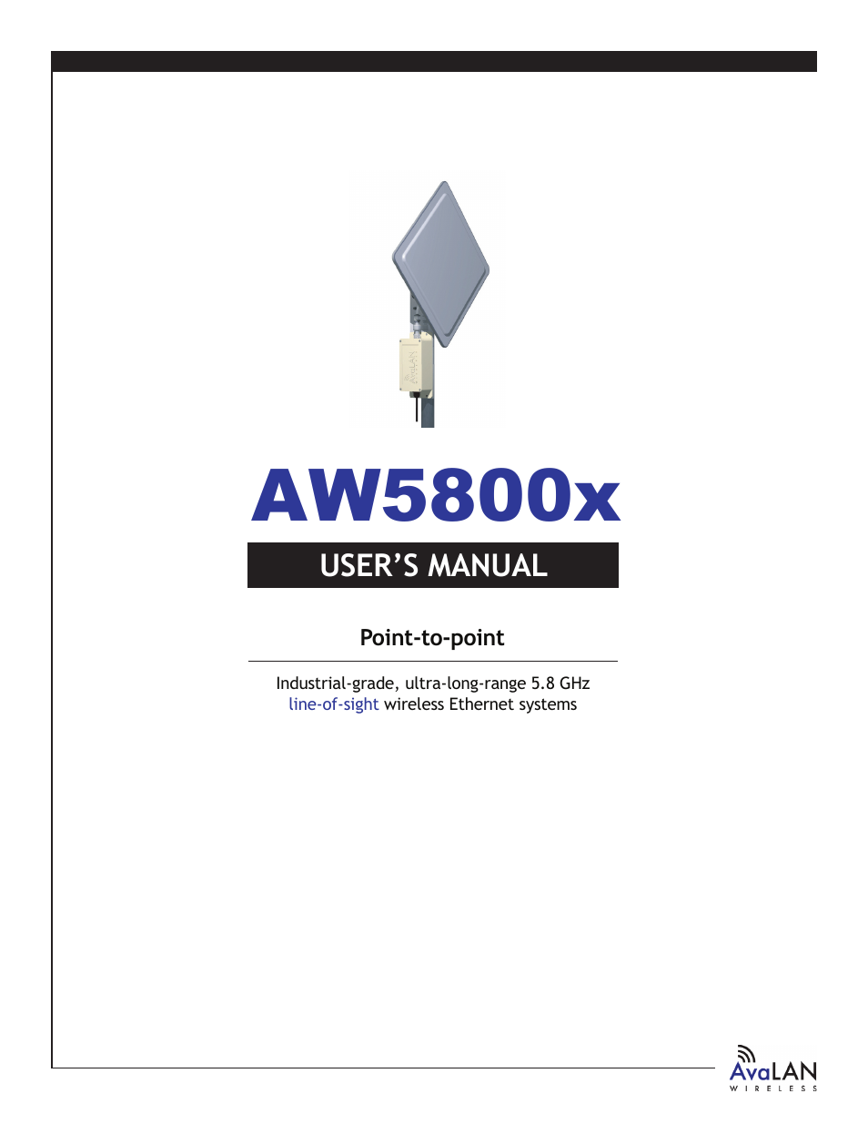 AvaLAN Wireless AW-5800x User Manual | 8 pages