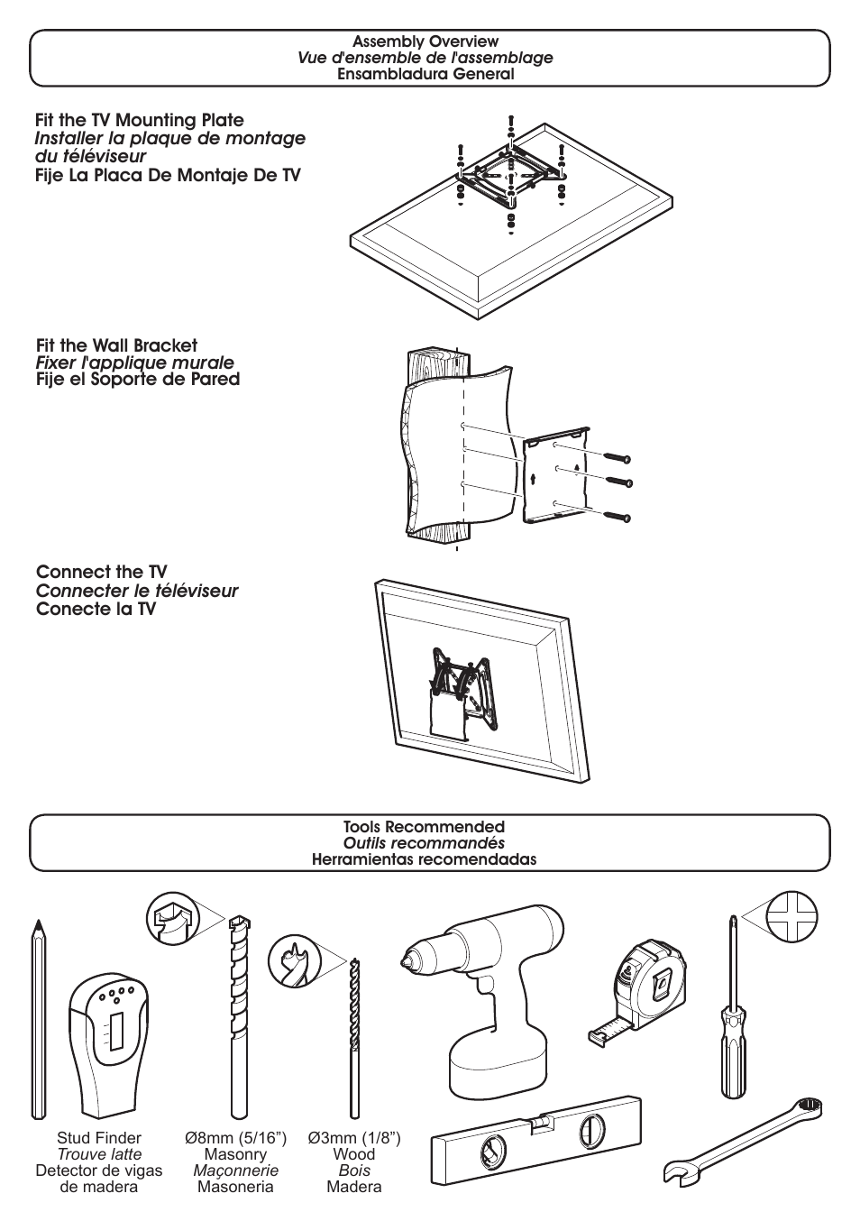 AVF Group GL200: TV Wall Mount User Manual | Page 2 / 12