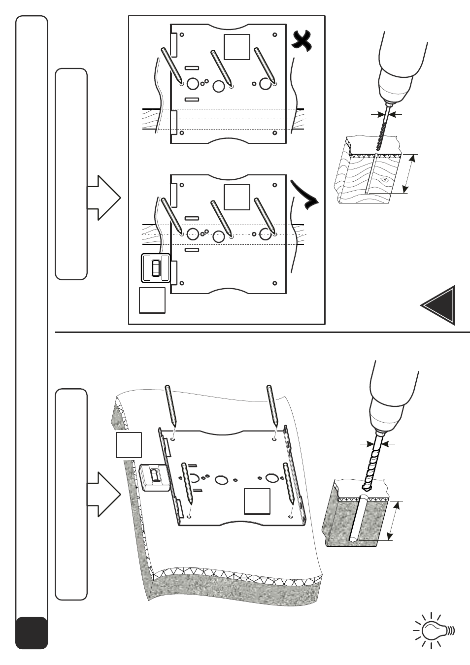 Solid w all w ood stud, Am m | AVF Group EPL550PBK: Flat Panel TV Mount User Manual | Page 12 / 16