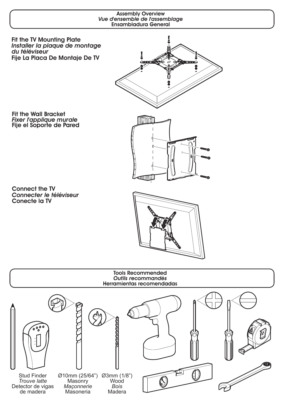 AVF Group GL400: TV Wall Mount User Manual | Page 2 / 12