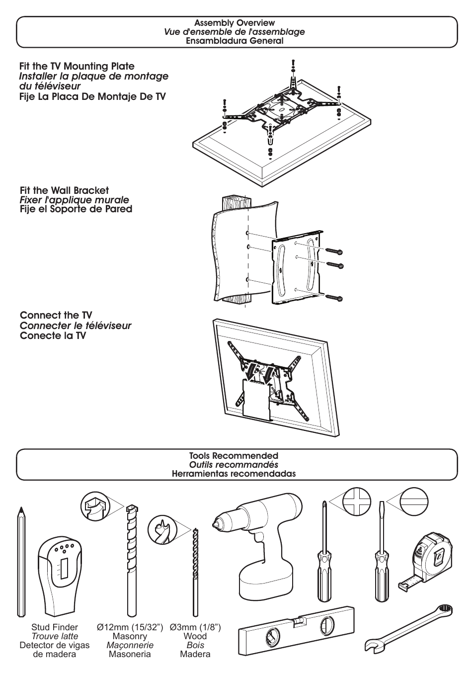 AVF Group GL600: TV Wall Mount User Manual | Page 2 / 14