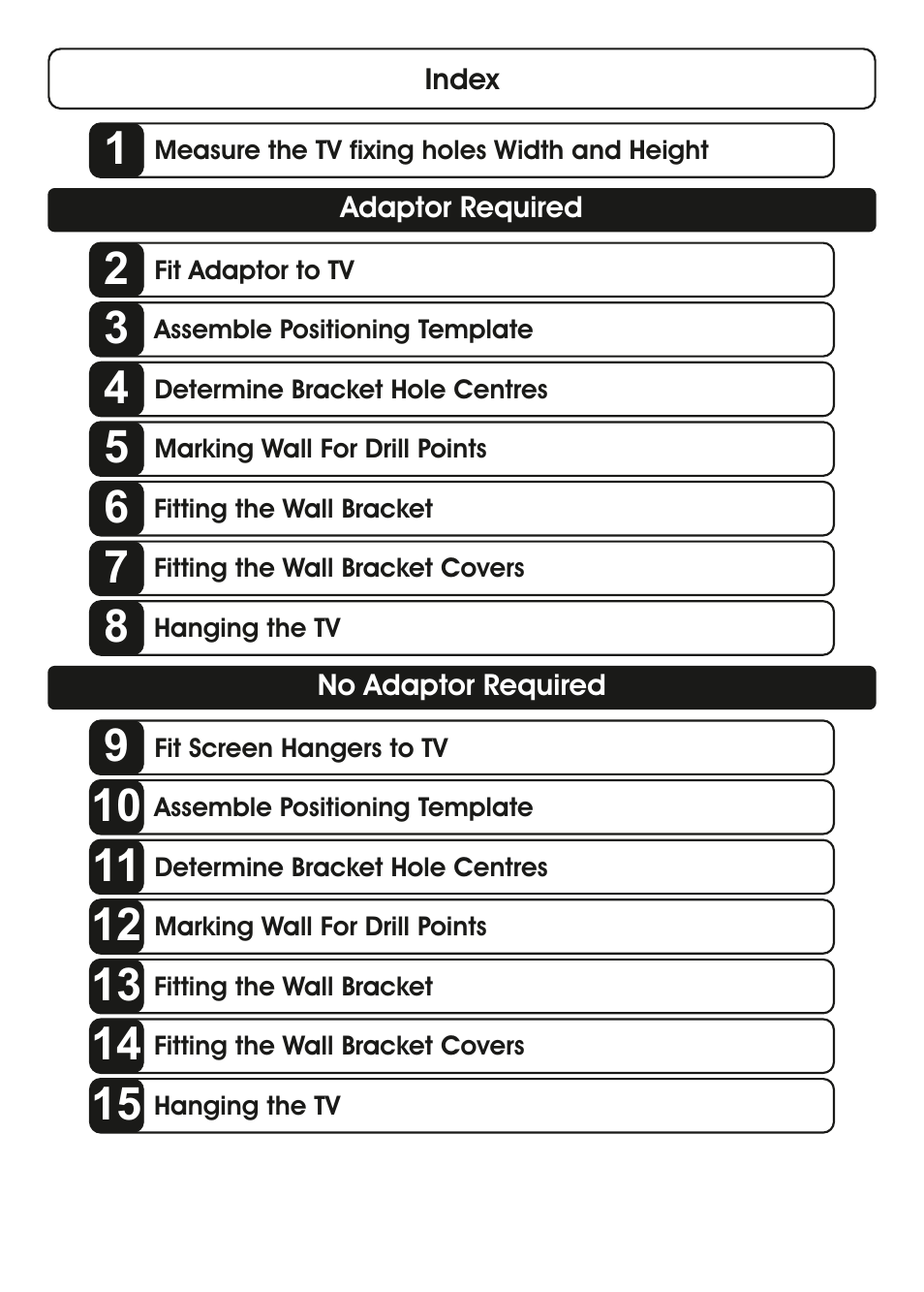 AVF Group ZML8360: Flat TV Wall Mount User Manual | Page 3 / 24
