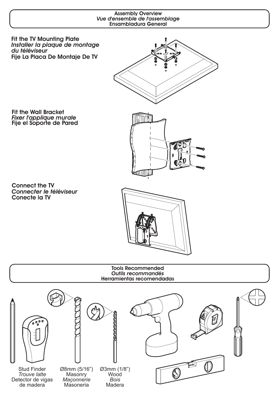 AVF Group GL101: TV Wall Mount User Manual | Page 2 / 10