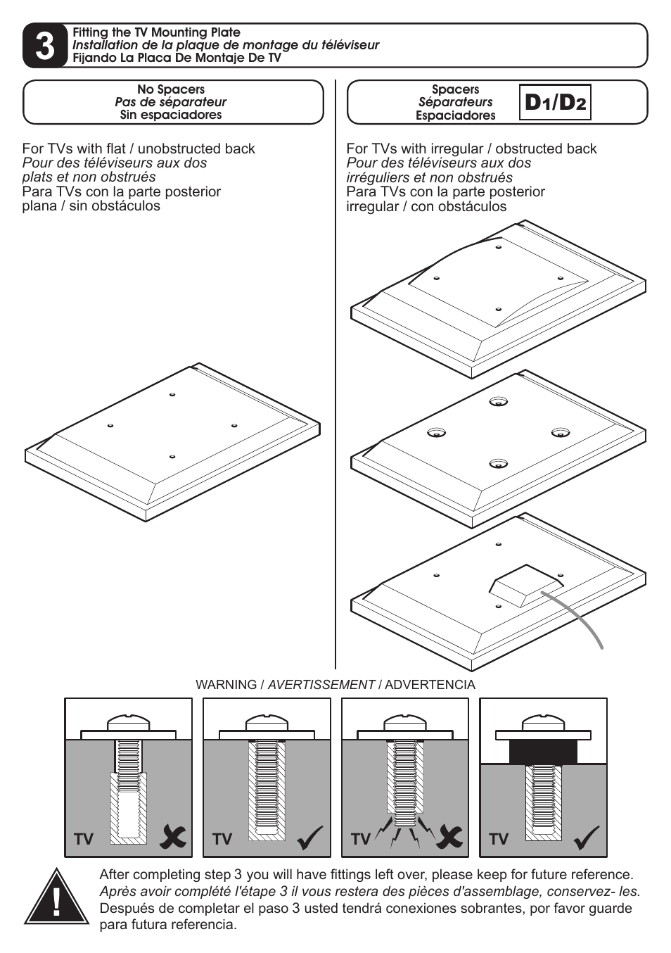 AVF Group GL101: TV Wall Mount User Manual | Page 6 / 10