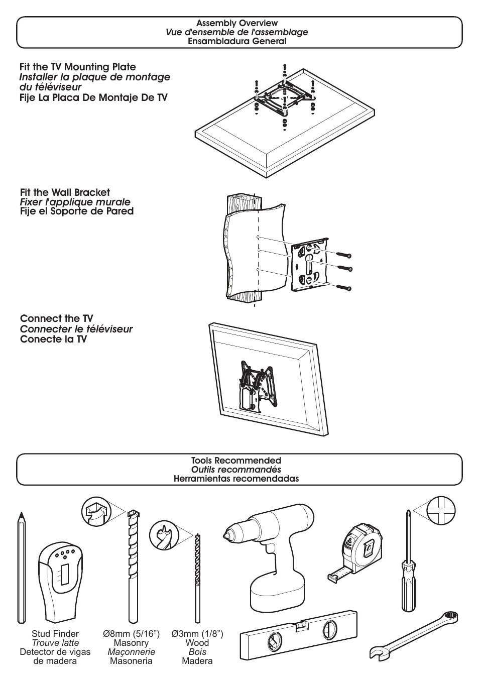 AVF Group GL201: TV Wall Mount User Manual | Page 2 / 12