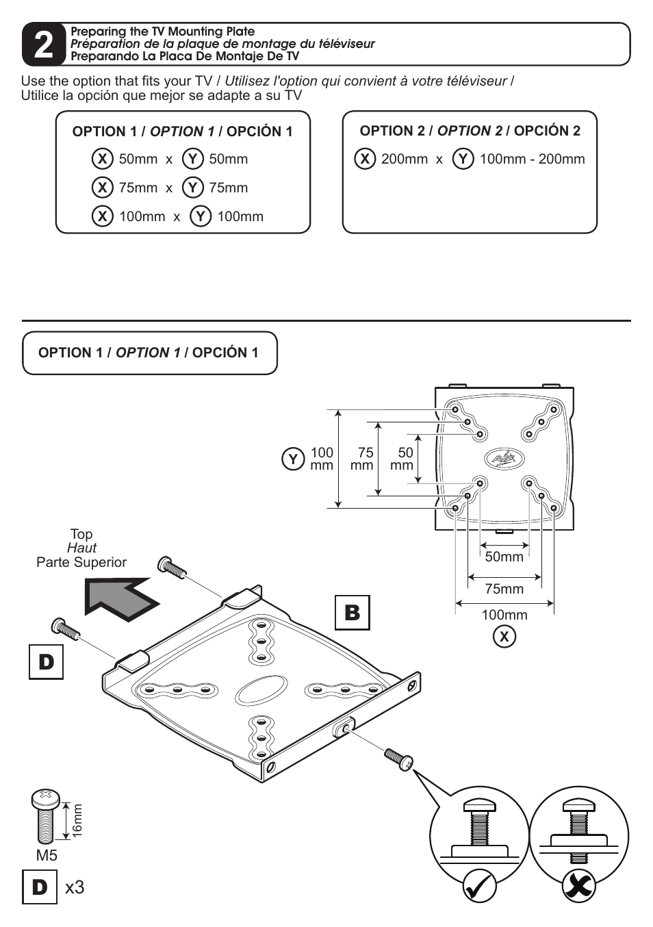 AVF Group GL201: TV Wall Mount User Manual | Page 6 / 12