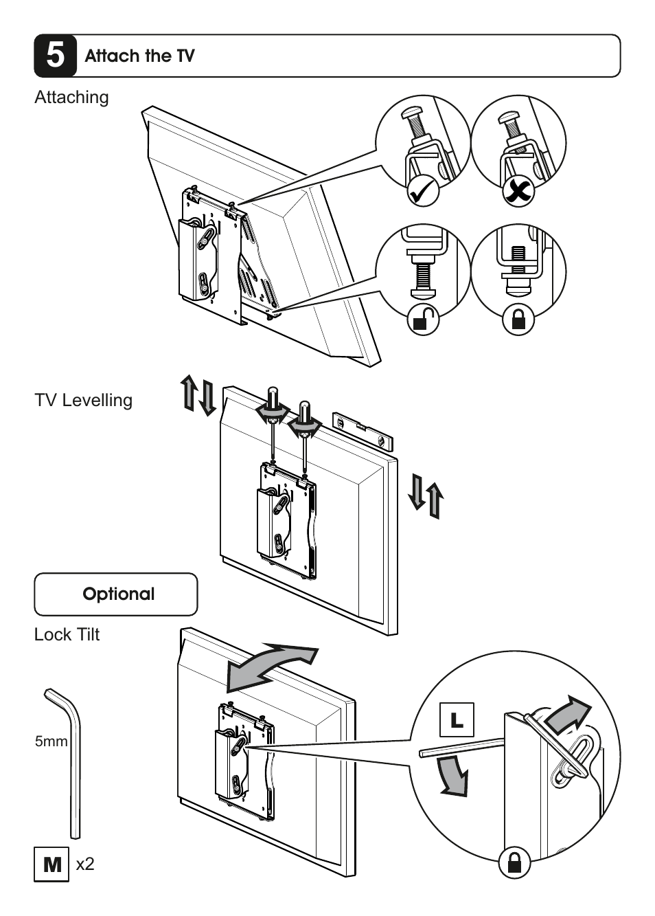 AVF Group EPL551PBK: Flat Panel TV Mount User Manual | Page 14 / 16