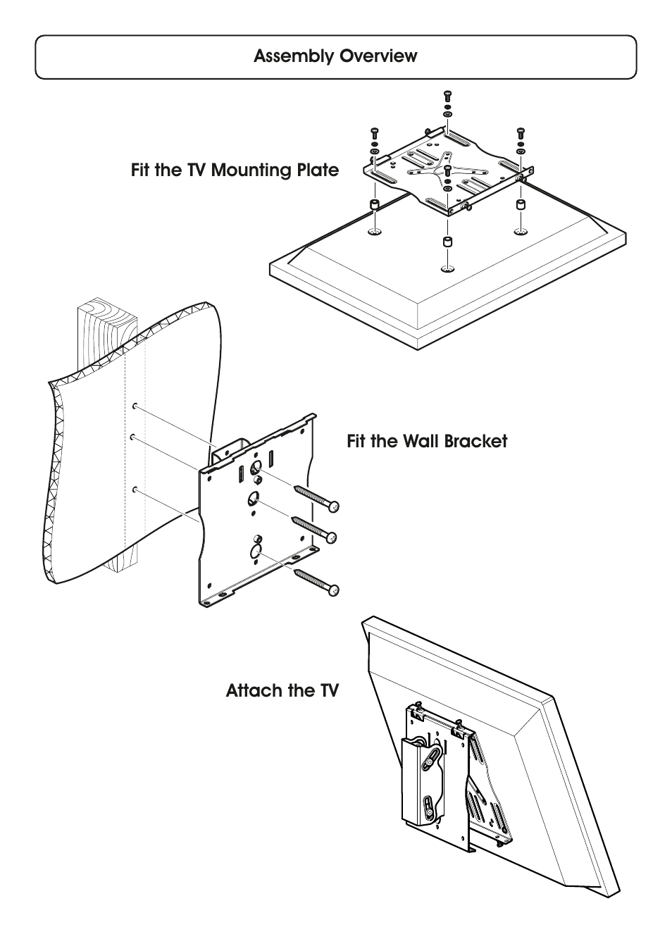 AVF Group EPL551PBK: Flat Panel TV Mount User Manual | Page 2 / 16