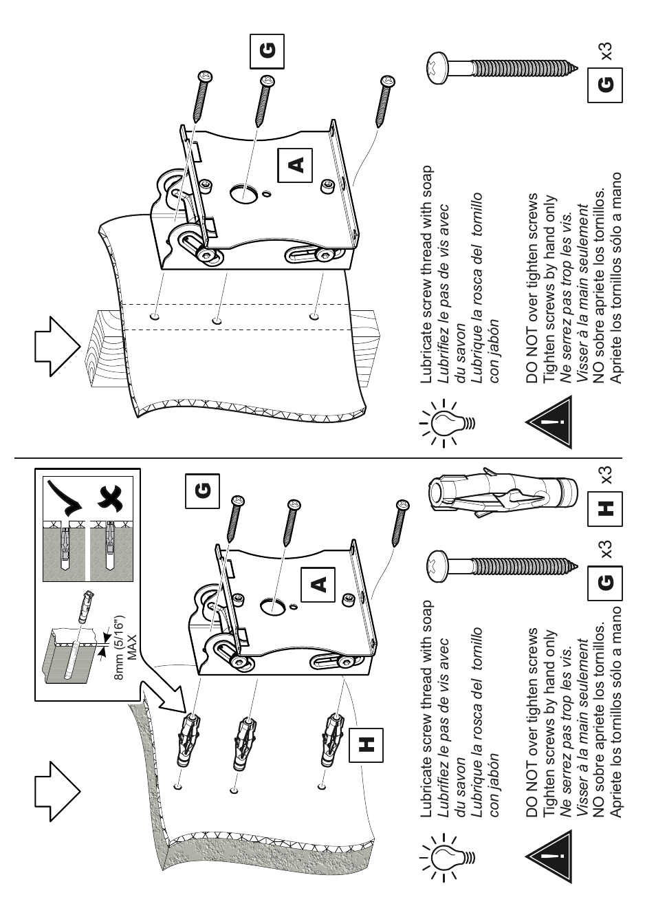 Ag a g h | AVF Group YUL201: TV Mount User Manual | Page 11 / 12