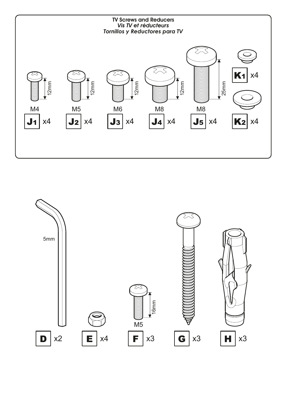 AVF Group YUL201: TV Mount User Manual | Page 5 / 12