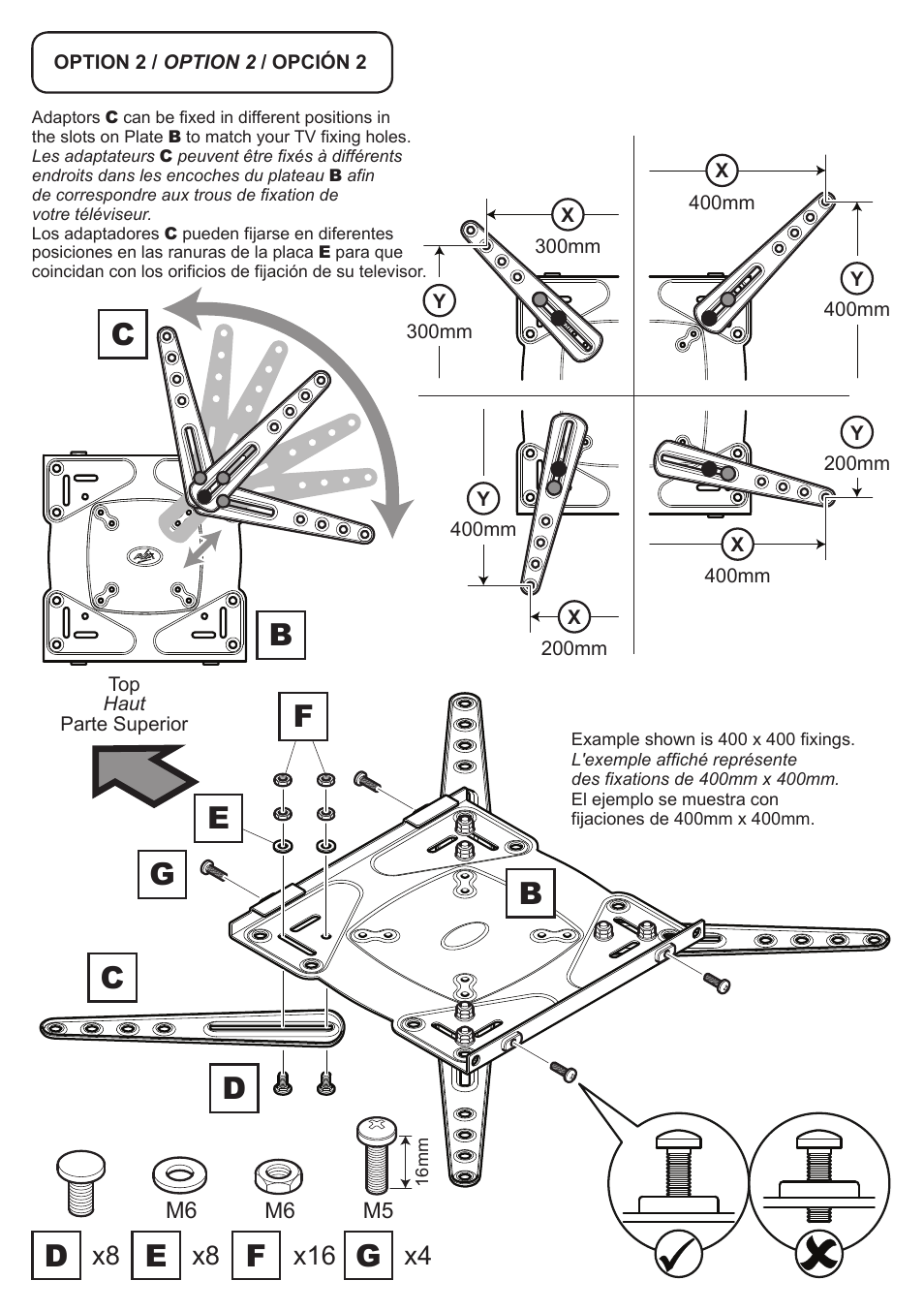 Cd g b | AVF Group GL401: TV Wall Mount User Manual | Page 7 / 12