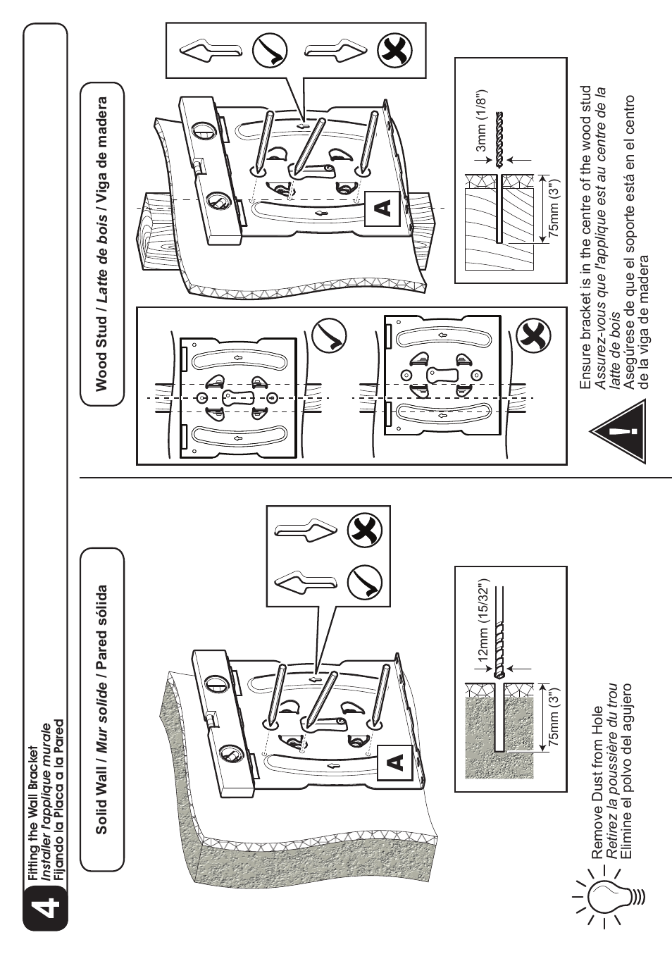 AVF Group GL601: TV Wall Mount User Manual | Page 12 / 14