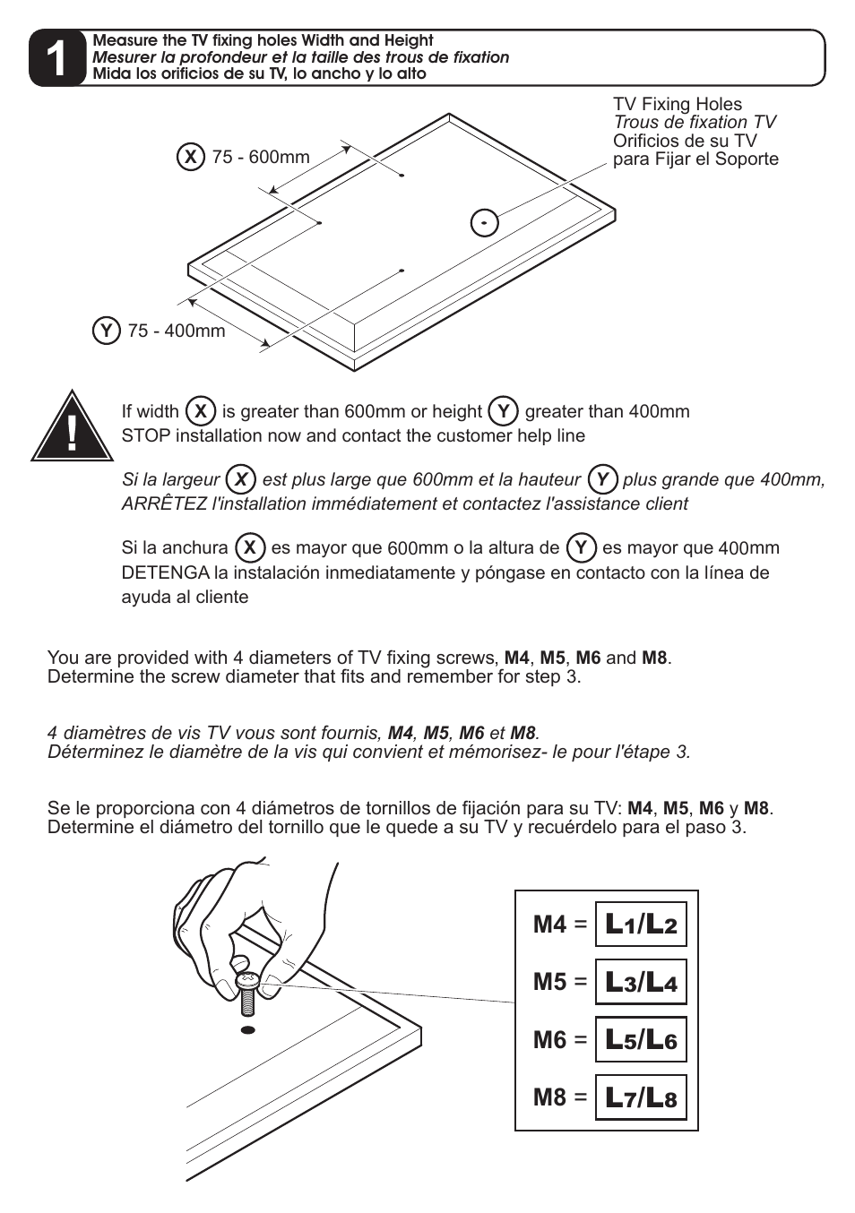 AVF Group GL601: TV Wall Mount User Manual | Page 5 / 14