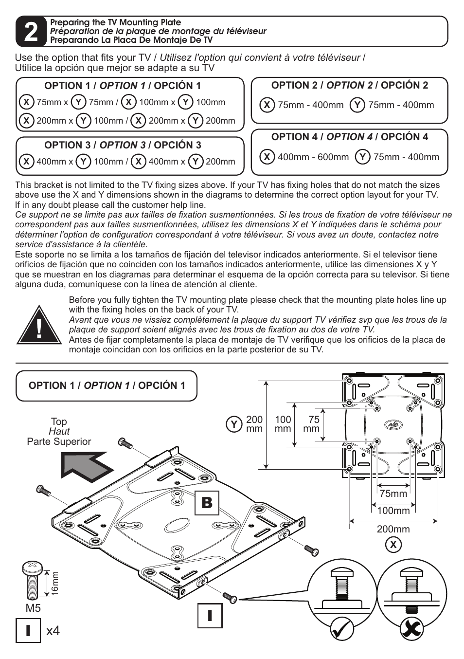 AVF Group GL601: TV Wall Mount User Manual | Page 6 / 14