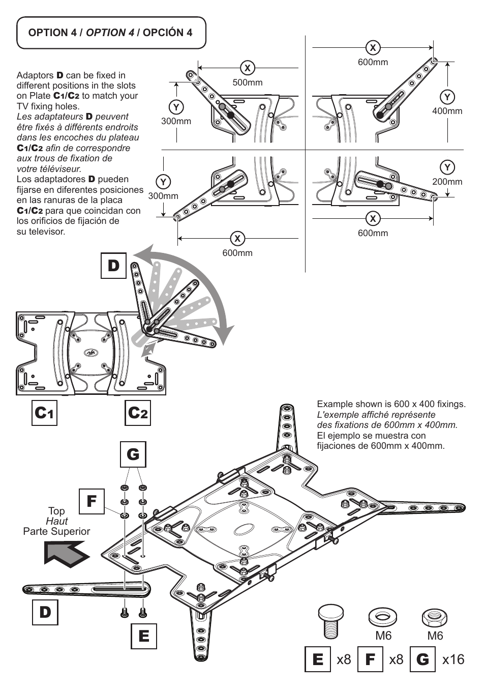 De e | AVF Group GL601: TV Wall Mount User Manual | Page 9 / 14