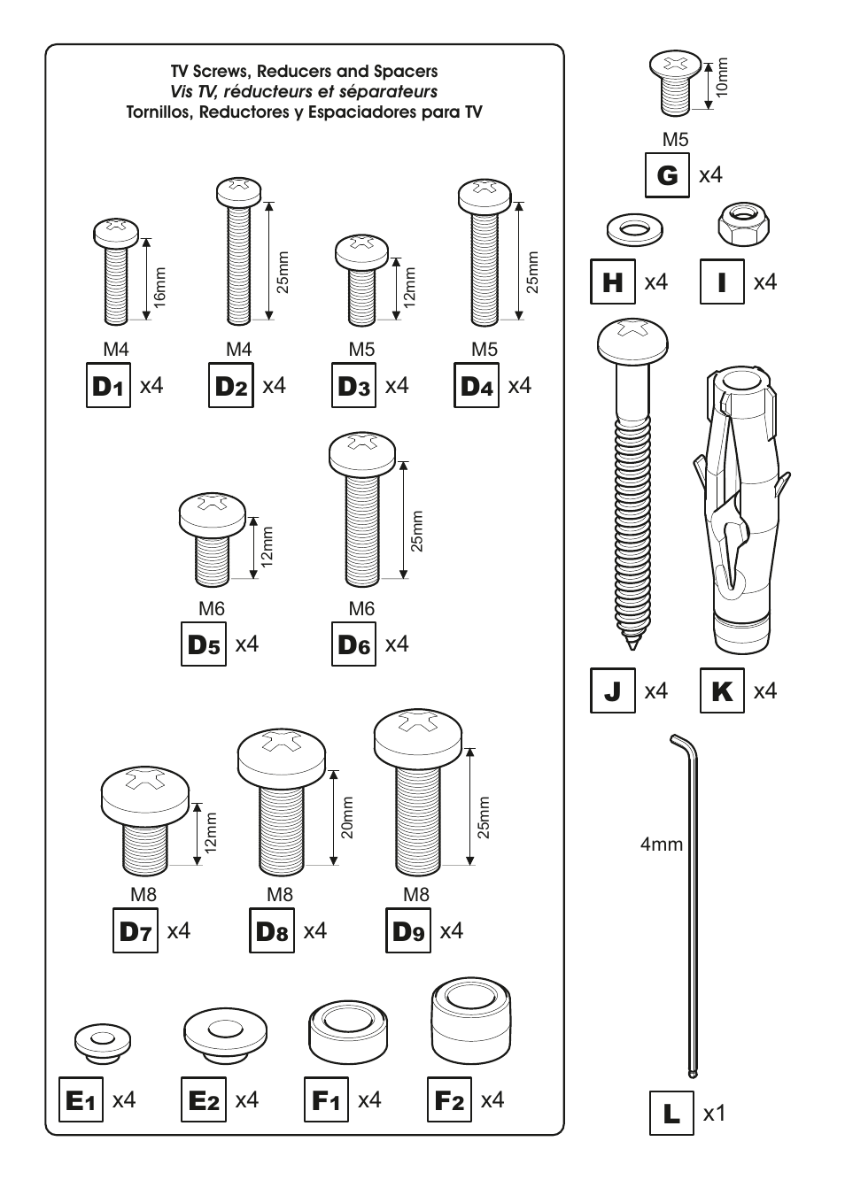 AVF Group ZL8601K: TV Wall Mount User Manual | Page 5 / 12