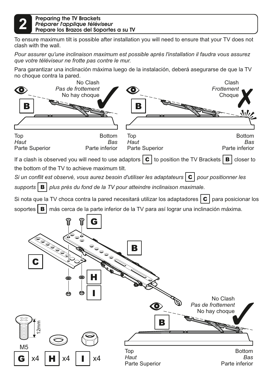 Bc g h i | AVF Group ZL8601K: TV Wall Mount User Manual | Page 7 / 12