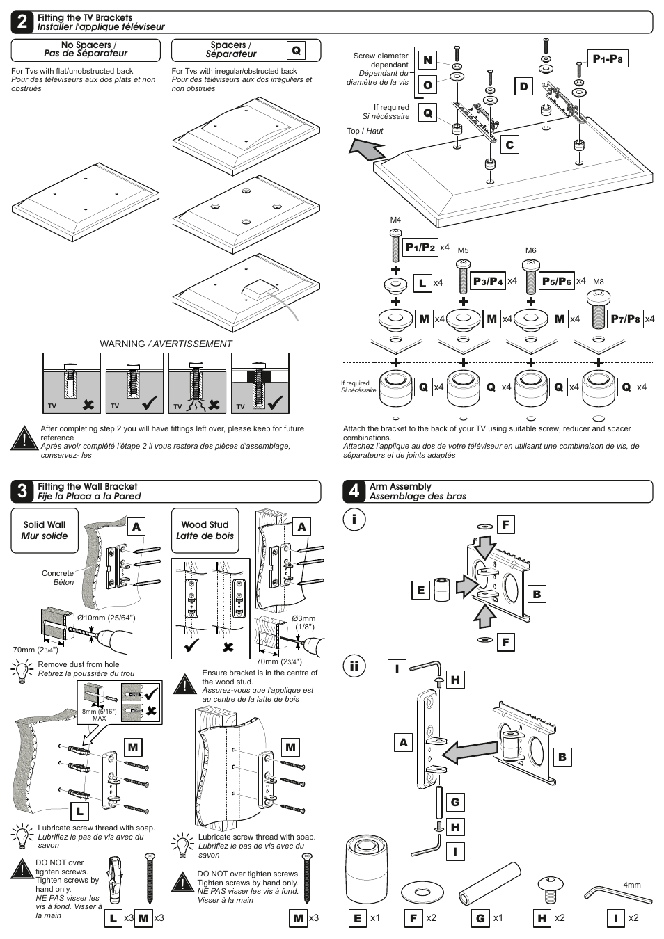 AVF Group NEL202B: Flat Panel TV Mount User Manual | Page 2 / 2