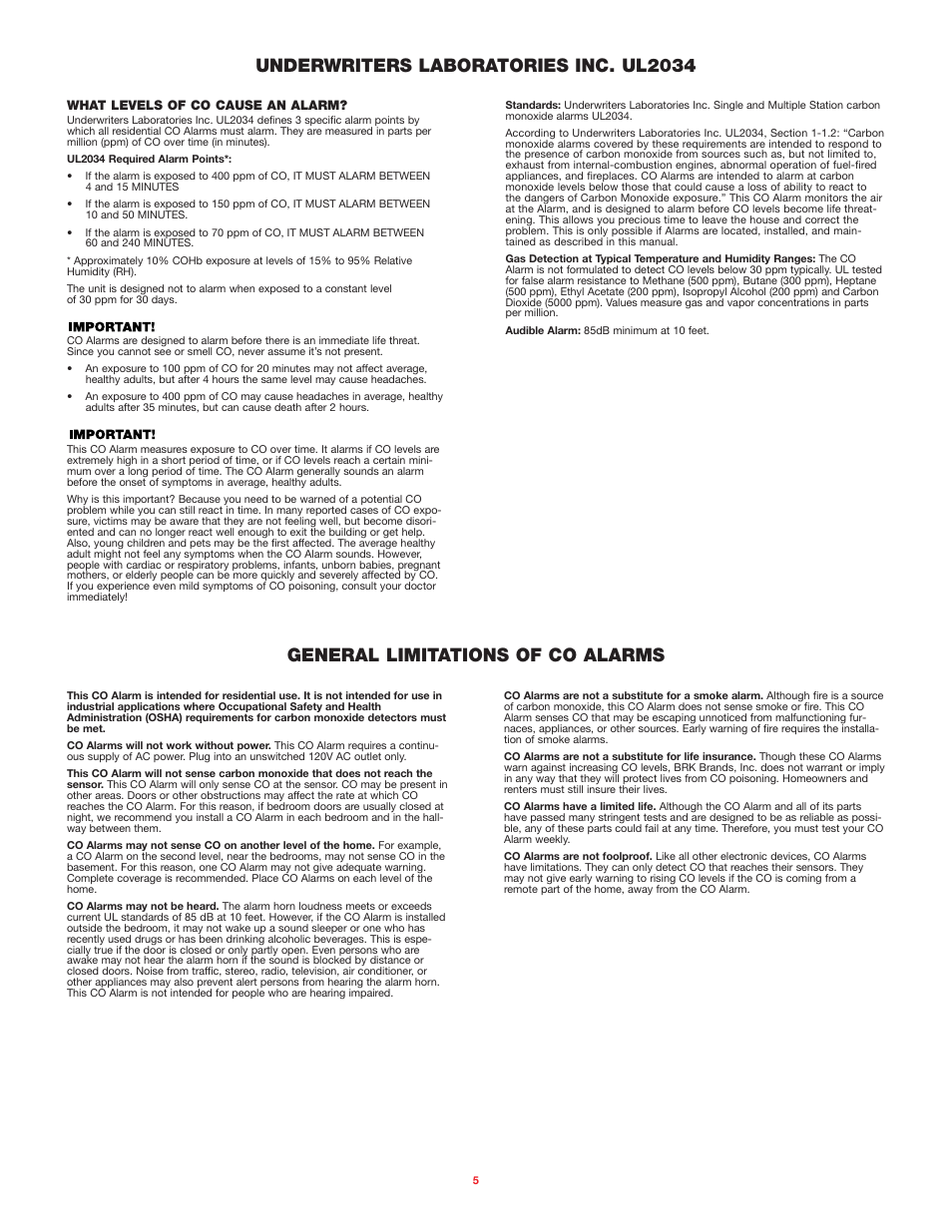 BRK electronic FCD2N User Manual | Page 5 / 6