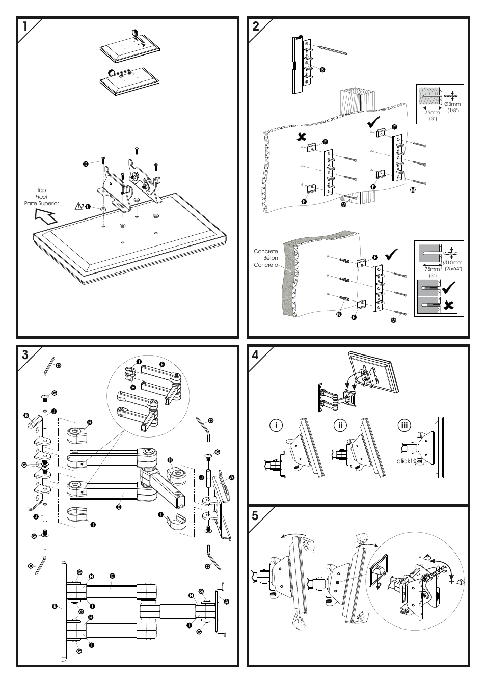 AVF Group EL104B: Flat Panel TV Mount User Manual | Page 2 / 2