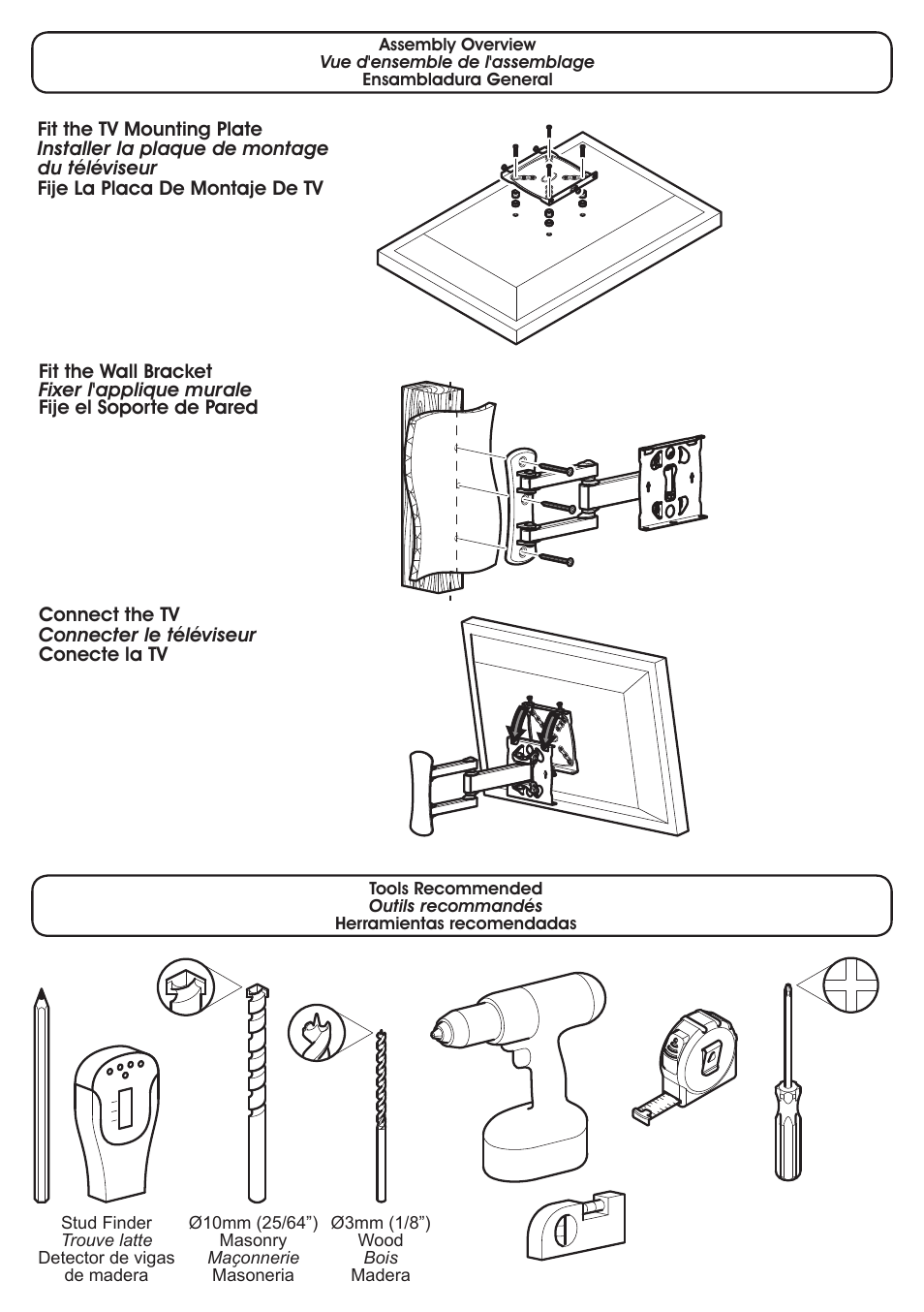 AVF Group GL104: TV Wall Mount User Manual | Page 2 / 12