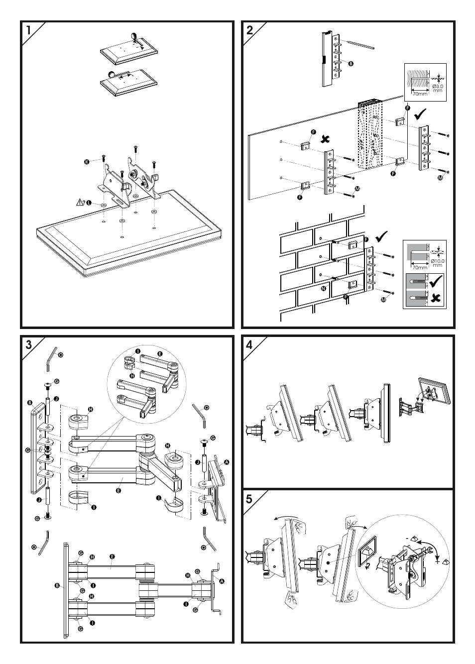 AVF Group DEL104B-D: Flat Panel TV Mount User Manual | Page 2 / 2