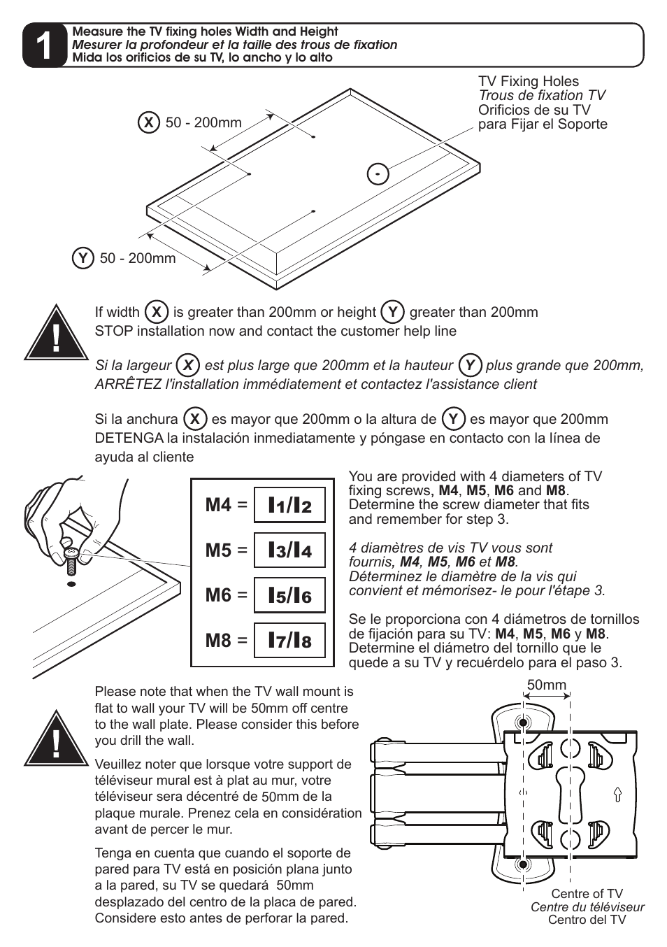 AVF Group GL204: TV Wall Mount User Manual | Page 5 / 12